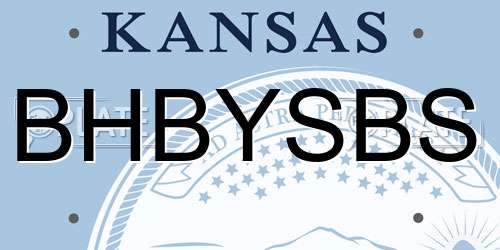 BHBYSBS Kansas License Plate