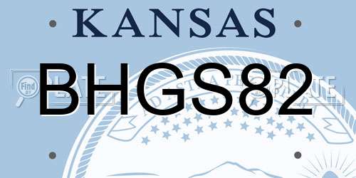 BHGS82 Kansas License Plate
