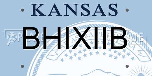 BHIXIIB Kansas License Plate