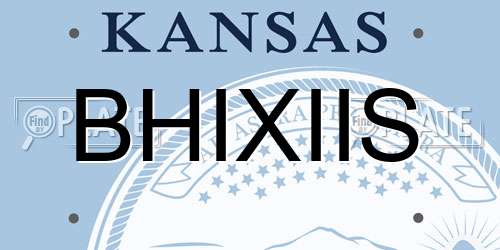 BHIXIIS Kansas License Plate