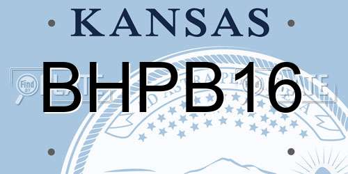 BHPB16 Kansas License Plate