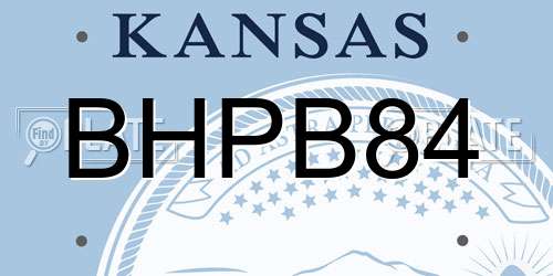 BHPB84 Kansas License Plate