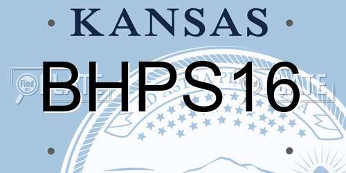 BHPS16 Kansas License Plate