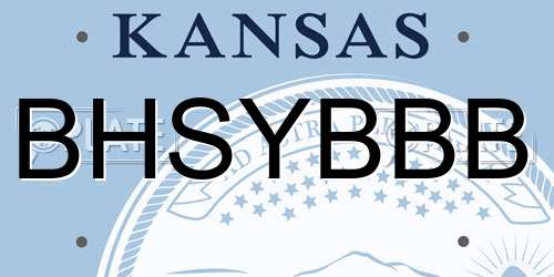 BHSYBBB Kansas License Plate