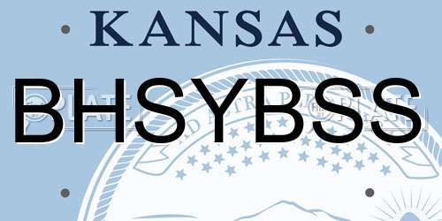 BHSYBSS Kansas License Plate