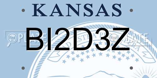 BI2D3Z Kansas License Plate