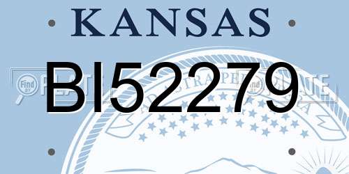 BI52279 Kansas License Plate