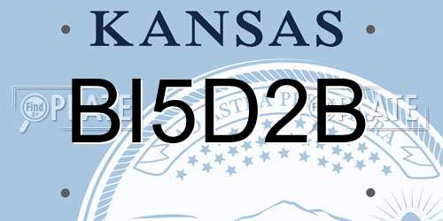 BI5D2B Kansas License Plate