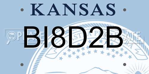 BI8D2B Kansas License Plate