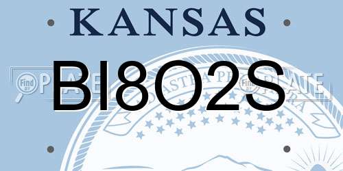 BI8O2S Kansas License Plate