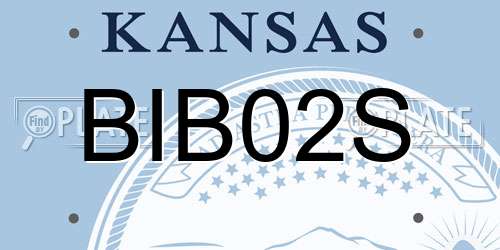 BIB02S Kansas License Plate