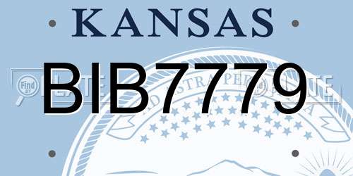 BIB7779 Kansas License Plate