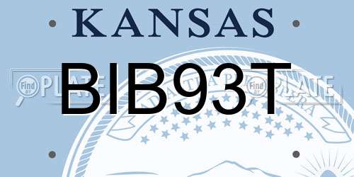 BIB93T Kansas License Plate
