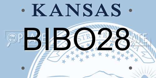 BIBO28 Kansas License Plate