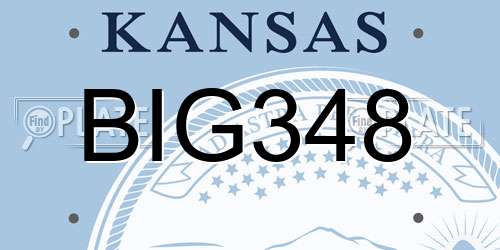 BIG348 Kansas License Plate