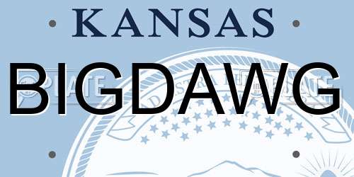 BIGDAWG Kansas License Plate
