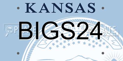 BIGS24 Kansas License Plate