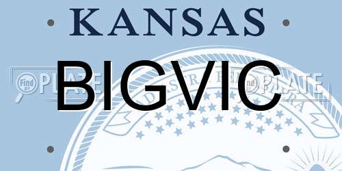 BIGVIC Kansas License Plate