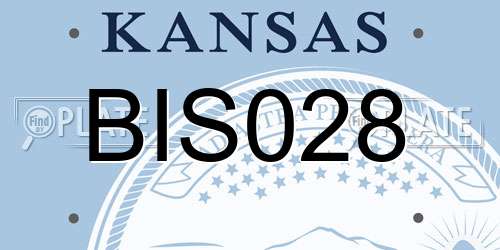 BIS028 Kansas License Plate