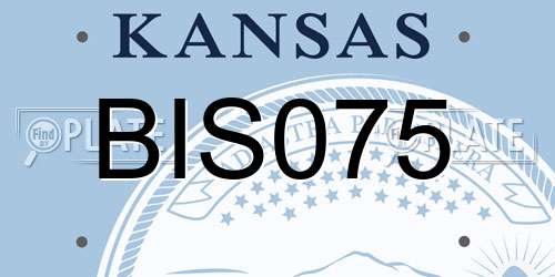 BIS075 Kansas License Plate