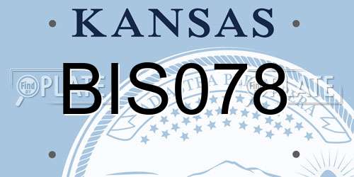 BIS078 Kansas License Plate