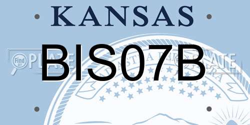 BIS07B Kansas License Plate