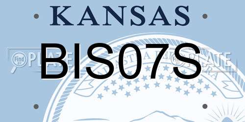 BIS07S Kansas License Plate