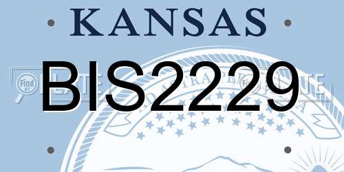 BIS2229 Kansas License Plate