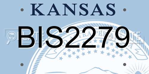 BIS2279 Kansas License Plate