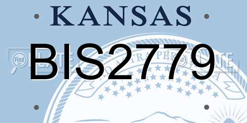 BIS2779 Kansas License Plate