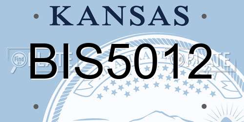 BIS5012 Kansas License Plate