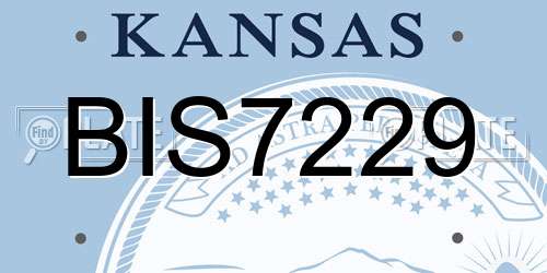 BIS7229 Kansas License Plate