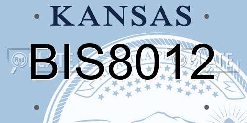 BIS8012 Kansas License Plate