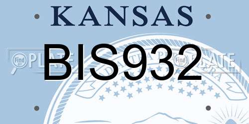 BIS932 Kansas License Plate
