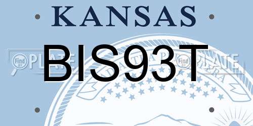 BIS93T Kansas License Plate