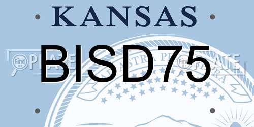 BISD75 Kansas License Plate