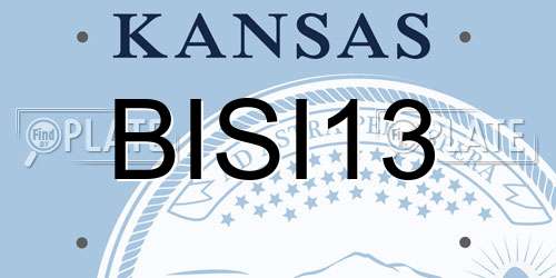 BISI13 Kansas License Plate