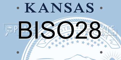 BISO28 Kansas License Plate