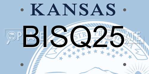 BISQ25 Kansas License Plate