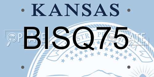 BISQ75 Kansas License Plate