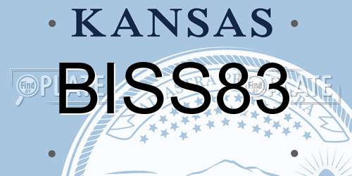 BISS83 Kansas License Plate