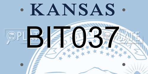 BIT037 Kansas License Plate