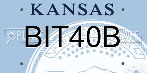 BIT40B Kansas License Plate