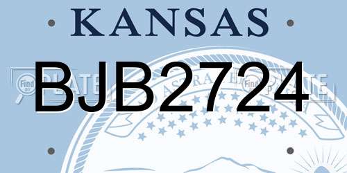 BJB2724 Kansas License Plate