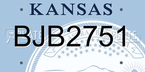 BJB2751 Kansas License Plate