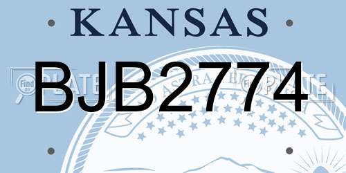 BJB2774 Kansas License Plate