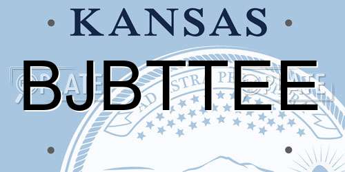 BJBTTEE Kansas License Plate