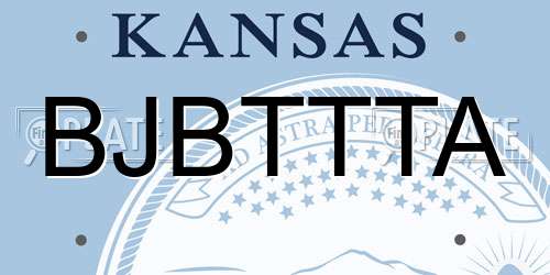 BJBTTTA Kansas License Plate