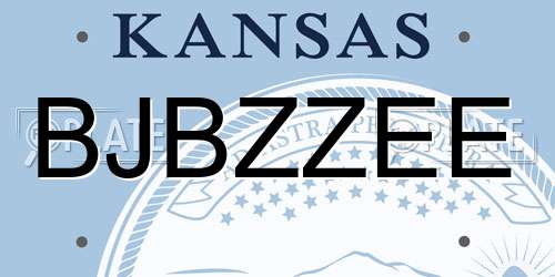 BJBZZEE Kansas License Plate