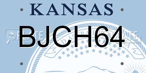BJCH64 Kansas License Plate